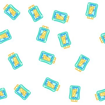 Pencil sharpener stationery vector seamless pattern 스톡 일러스트