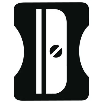 Pencil sharpener vector glyph icon Stock Illustration