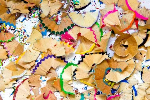 Pencil sharpener waste Stock Photos