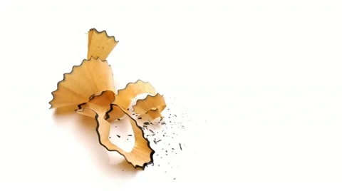 Pencil shavings Stock Footage 12149801