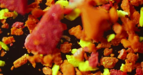 Pencil Shavings Under Microscope - Abstract Macro View Stock Footage 303625180
