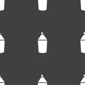 Pencil sign icon. Edit content button. Seamless pattern on a gray background. Stock Illustration