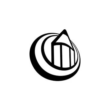 Pencil sign Stock Illustration
