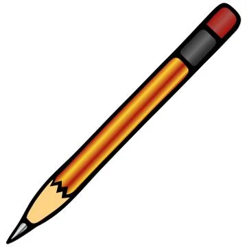 The pencil is simple. Colored vector illustration. 스톡 일러스트