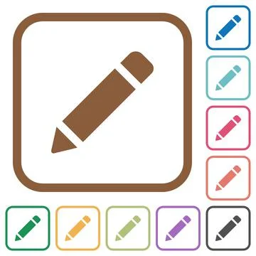 Pencil simple icons 스톡 일러스트