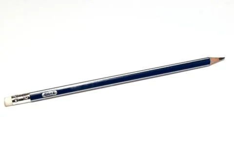 A pencil with a simple triangular lead. Stock Photos