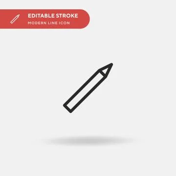 Pencil Simple vector icon. Illustration symbol design template for web mobile Stock Illustration