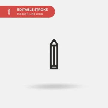 Pencil Simple vector icon. Illustration symbol design template for web mobile Stock Illustration