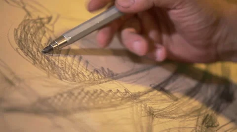Pencil sketch drawing Stock Footage 60960817