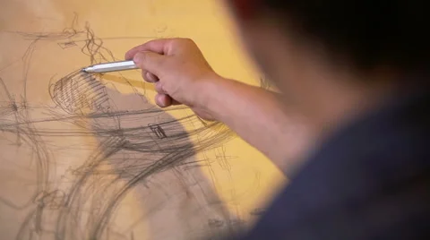 Pencil sketch drawing Stock Footage 60960823