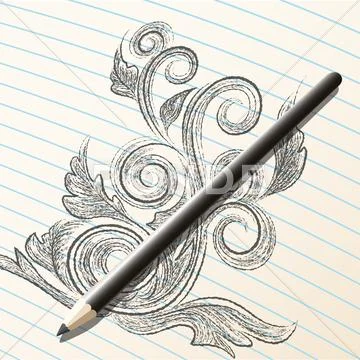 Pencil sketch Stock Illustration