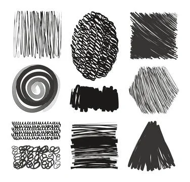 Pencil sketch texture. Black hatching. Hand drawn grunge graphic. Diagonal or Stock Illustration