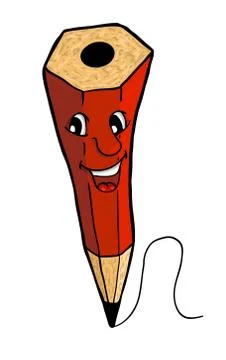 Pencil with smile Illustrazione stock