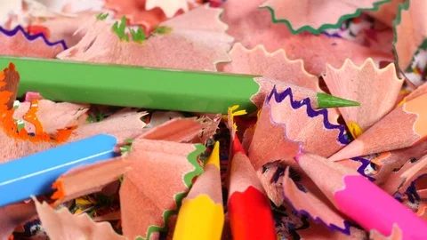 Pencil spiral remains Stock Footage 70377697