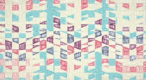 Pencil square colored graphic elements. Dynamic lines. Template for the desig Illustrazione stock