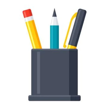 Pencil Stand Icon Stock Illustration