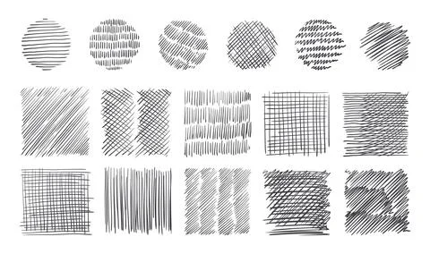 Pencil stroke pattern. Pen doodle scrawl. Hand drawn sketch texture with pen Stock Illustration