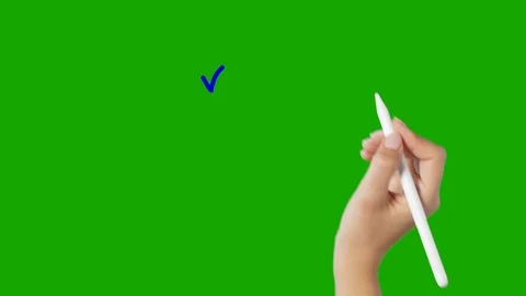 Pencil Stylus explainer Touch Gestures Stock Footage 124833930