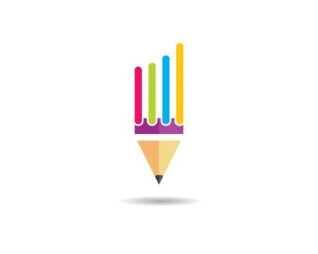 Pencil symbol vector icon Illustrazione stock