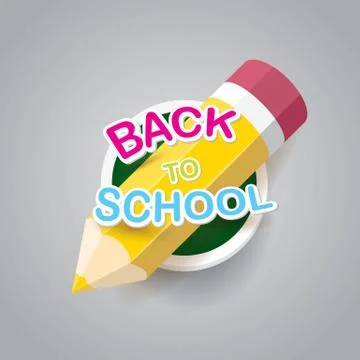 Pencil with text Back to school vector background Stock Illustration