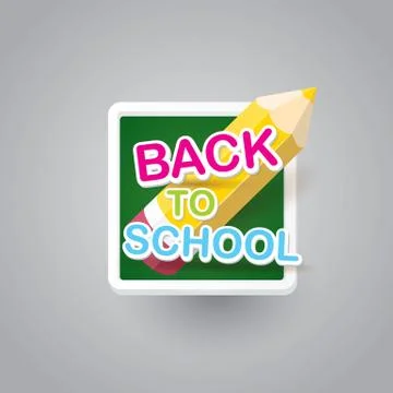 Pencil with text Back to school vector background Stock Illustration