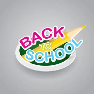 Pencil with text Back to school vector background Stock Illustration