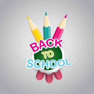 Pencil with text Back to school vector background Stock Illustration