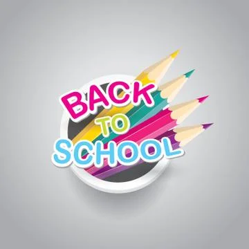 Pencil with text Back to school vector background Illustrazione stock