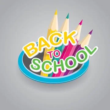 Pencil with text Back to school vector background Stock Illustration