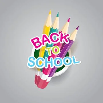 Pencil with text Back to school vector background Stock Illustration