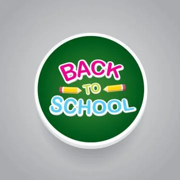 Pencil with text Back to school vector background Illustrazione stock