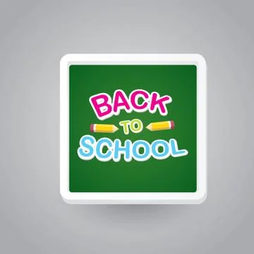 Pencil with text Back to school vector background Stock Illustration