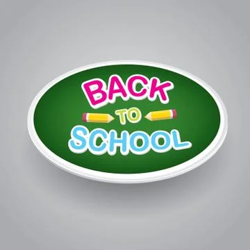 Pencil with text Back to school vector background Illustrazione stock