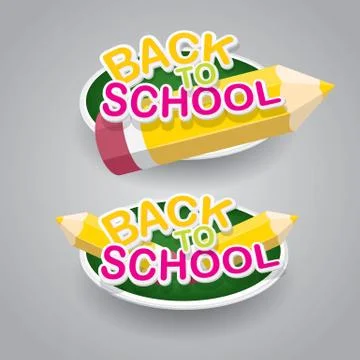 Pencil with text Back to school vector background Stock Illustration