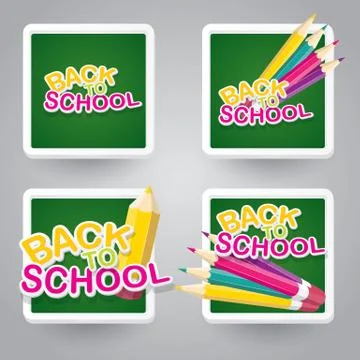 Pencil with text Back to school vector background イラスト素材