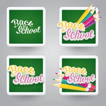 Pencil with text Back to school vector background Stock Illustration