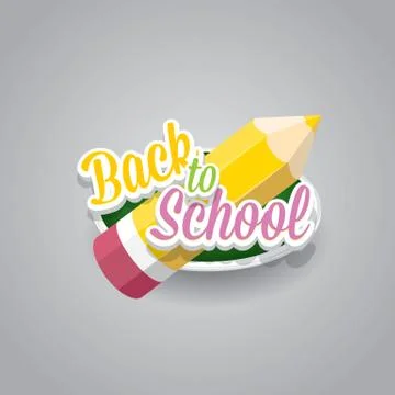 Pencil with text Back to school vector background Stock Illustration