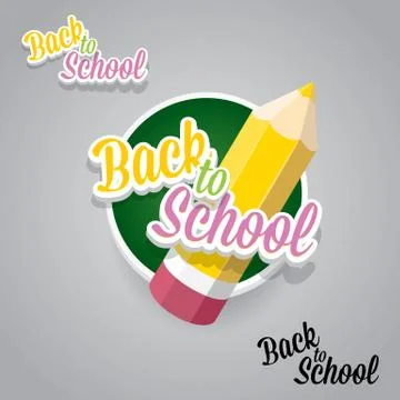 Pencil with text Back to school vector background Stock Illustration