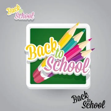Pencil with text Back to school vector background Illustrazione stock