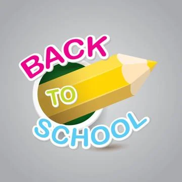 Pencil with text Back to school vector background Stock Illustration