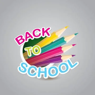 Pencil with text Back to school vector background Stock Illustration