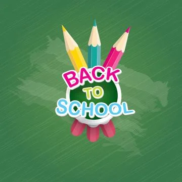 Pencil with text Back to school vector background Stock Illustration