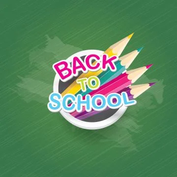 Pencil with text Back to school vector background Stock Illustration