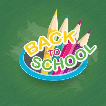 Pencil with text Back to school vector background Stock Illustration