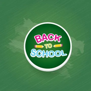 Pencil with text Back to school vector background Stockillustratie