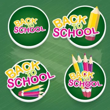 Pencil with text Back to school vector background Stock Illustration