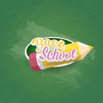 Pencil with text Back to school vector background Stock Illustration