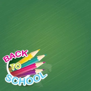Pencil with text Back to school vector background Illustrazione stock