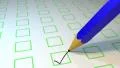 Pencil ticking boxes survey vote exam loop HD Footage