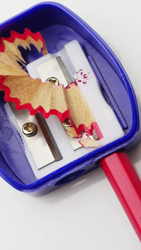 Pencil tip sharpening. Stock Footage 345242233